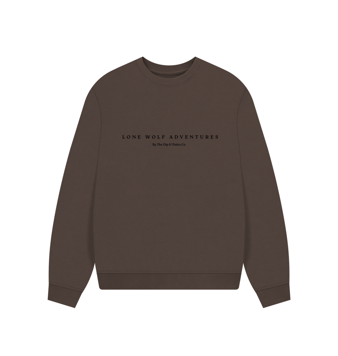 Chocolate Lone Wolf Retreat Oversized Jumper