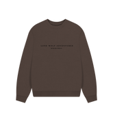 Chocolate Lone Wolf Retreat Oversized Jumper