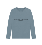 Stone Blue Lone Wolf Long Sleeve Tee