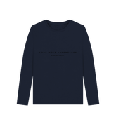 Navy Blue Lone Wolf Long Sleeve Tee