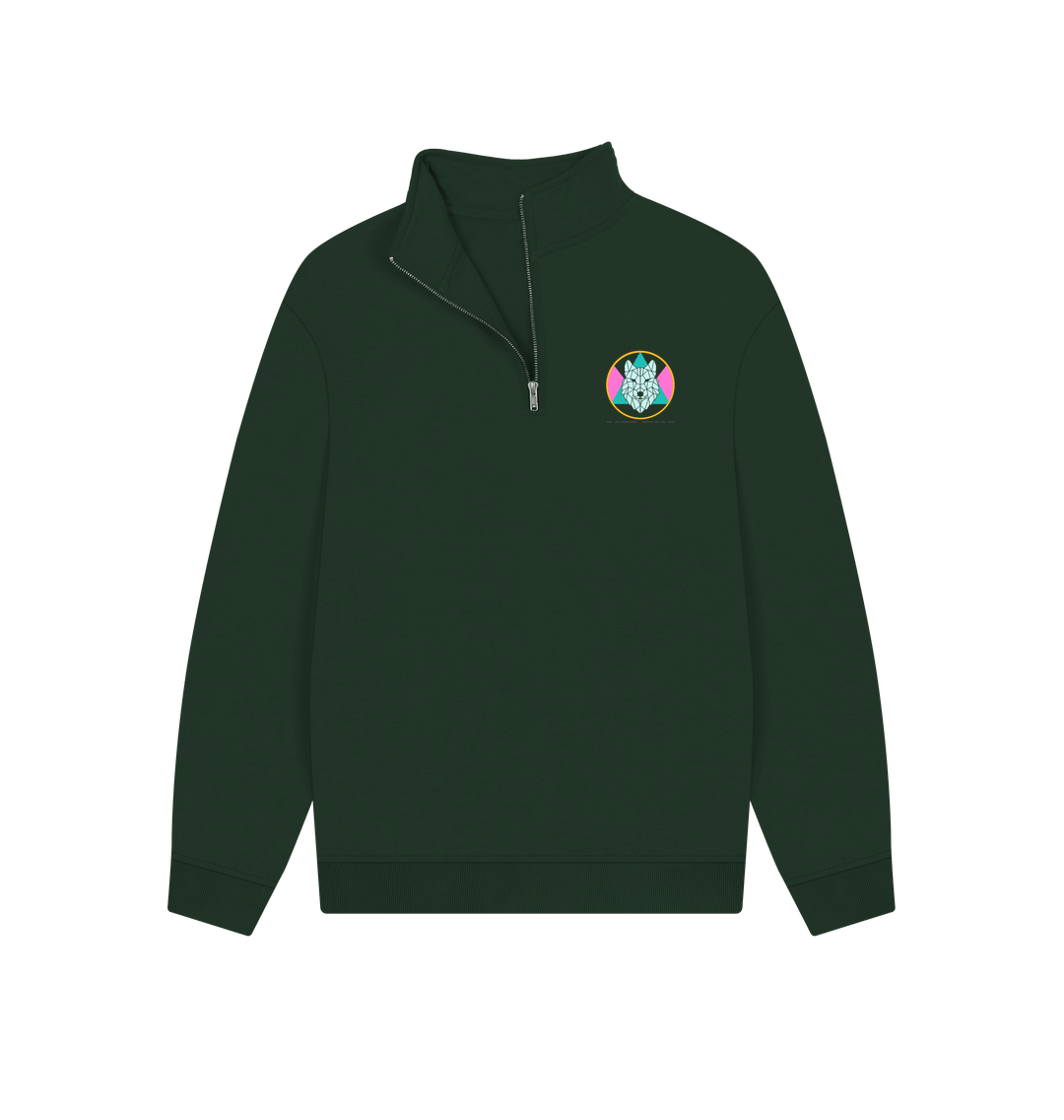 Evergreen Lone Wolf Quarter Zip Sweater