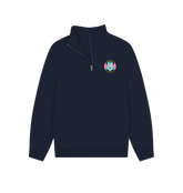 Navy Lone Wolf Quarter Zip Sweater