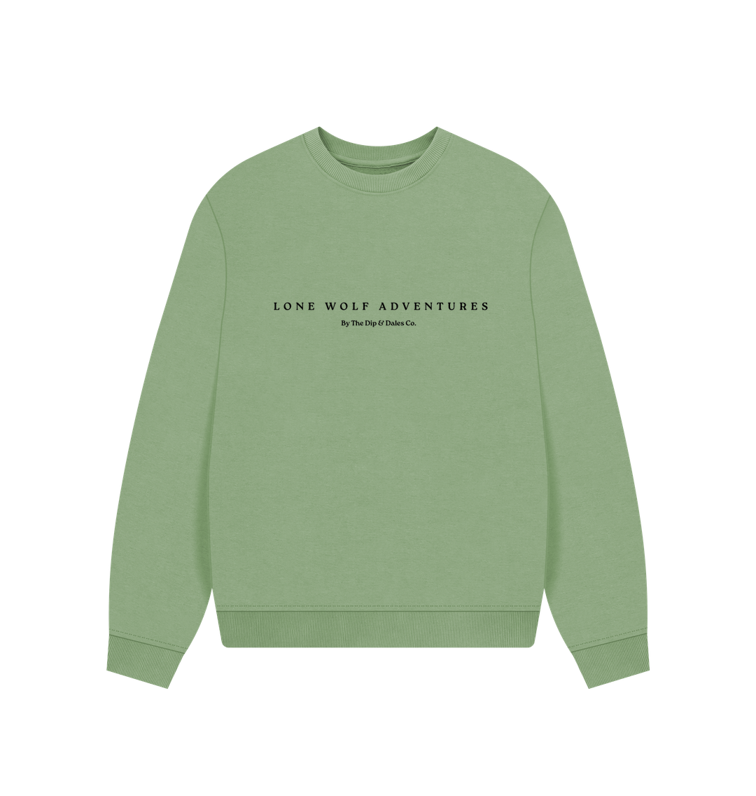 Sage Lone Wolf Retreat Oversized Jumper